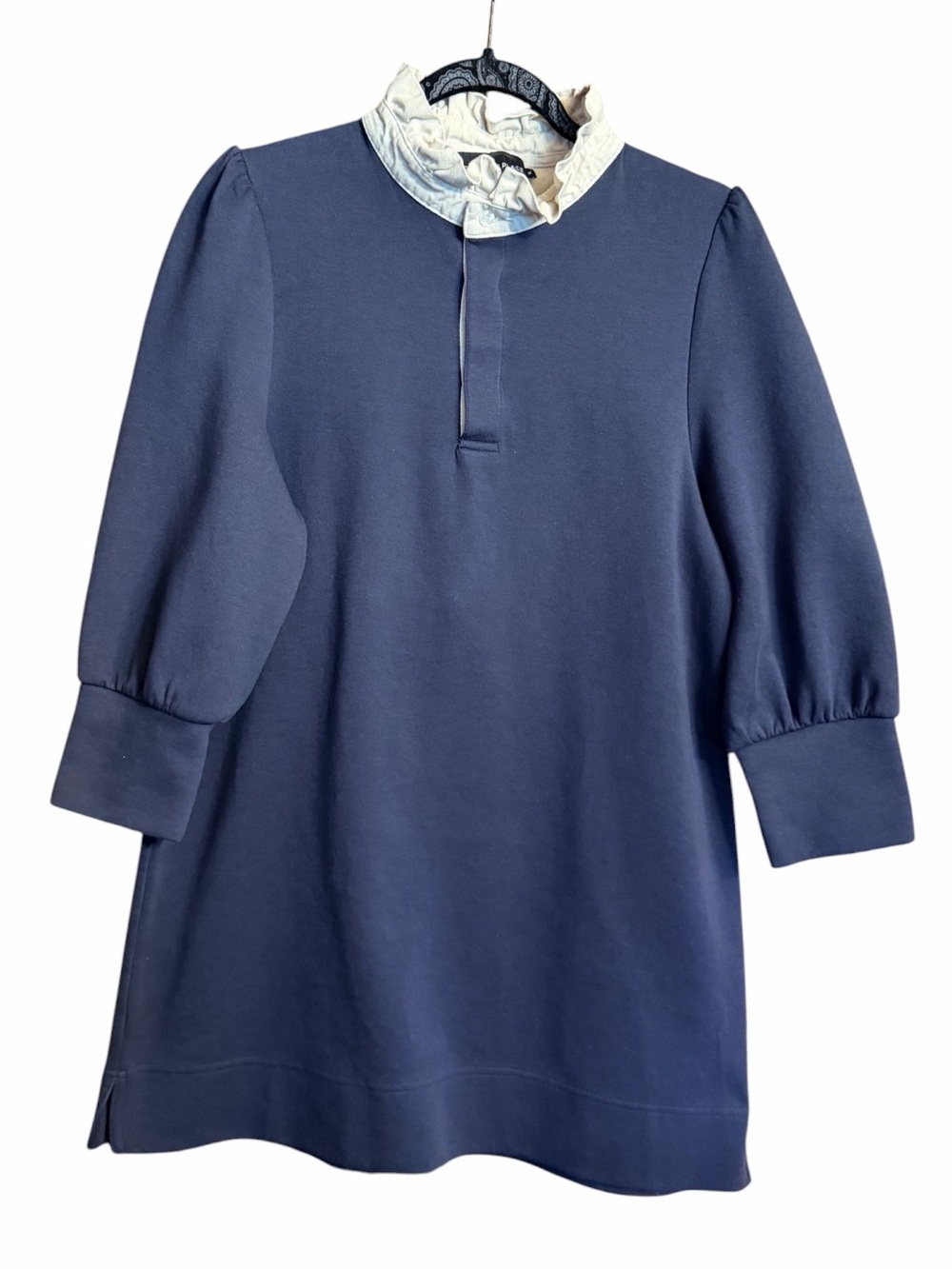 Tuckernuck Pomander Place Charlotte Terry Mini Dress Navy Size M - Picture 2 of 10